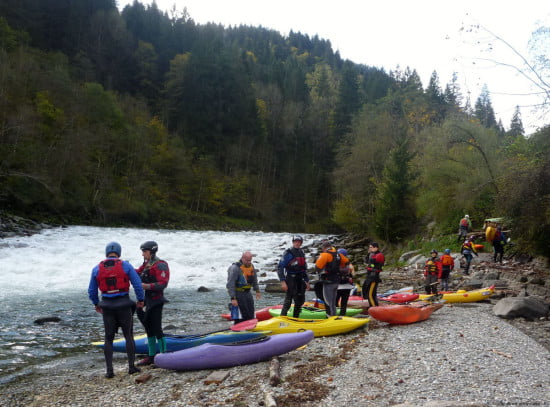 Beszálló a Salzach folyón.