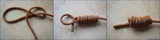 2.4. Dobókötélcsomó, franciskánus csomó 1. - heaving line knot