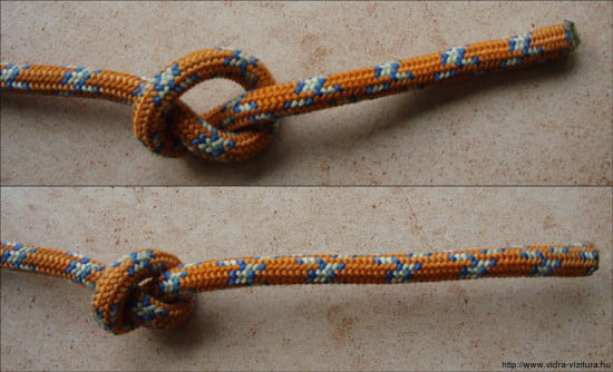 2.7. Egyszerű csomó, parasztcsomó, közönséges csomó - overhand knot