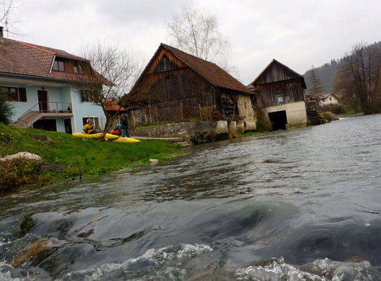 Beszálló Krka faluban.